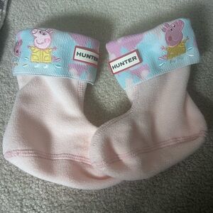 Hunter Kids Pink Boot Socks with Peppa Pig size S